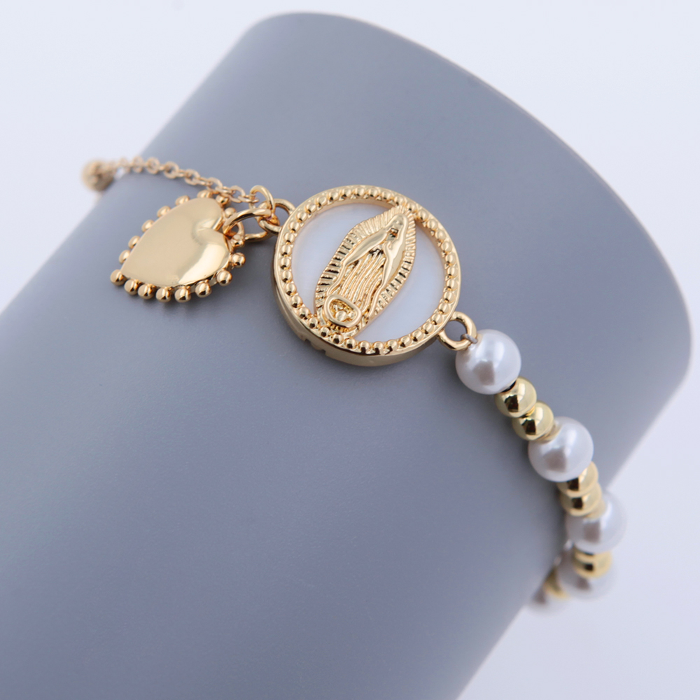 Rope Copper Twisted Rope Chain Woven Chain 18K Gold Plated Beaded Geometric Glass Zircon Bracelets 6