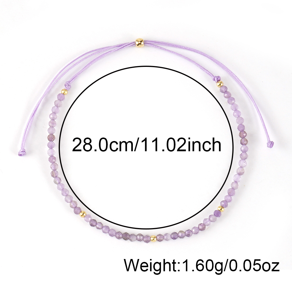 Round Beading Drawstring Bracelet For Women With Copper Rope Chain 2