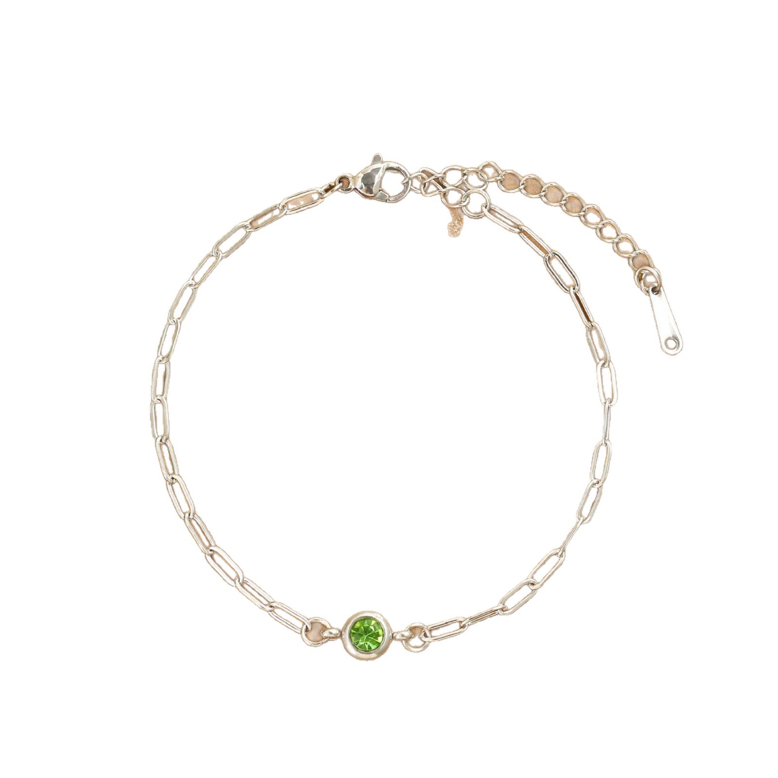 Round Birthstone Bracelet For Women In Gold With PVD Coated 304 Stainless Steel 5