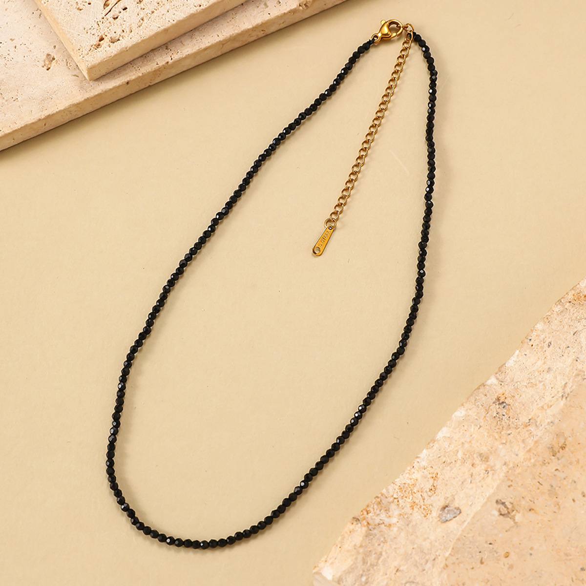 Round Copper Pendant Necklace For Women With Titanium Steel Ball Chain Featuring Zircon Inlay 3