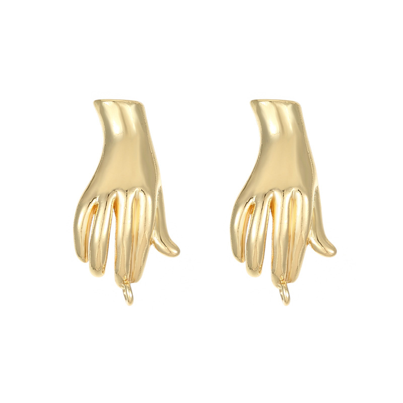 Round Earrings For Women Featuring 14K Real Gold Plated Copper With Artificial Pearl Inlay 5