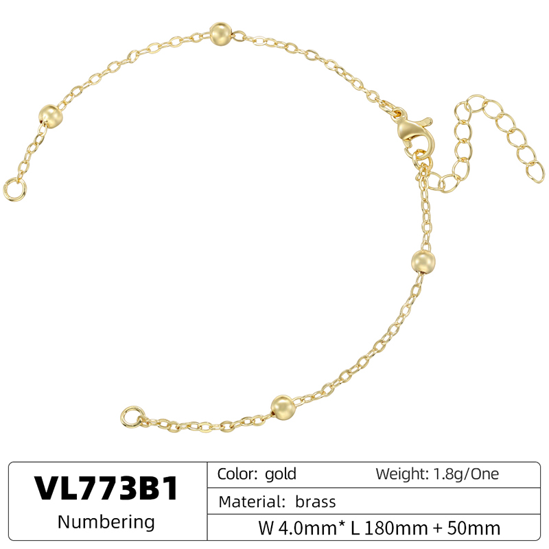 Round Electroplated Copper Bracelet For Women With 18K Real Gold Plated Water Plating And Cable Chain 3