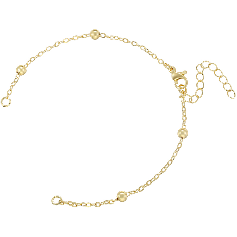 Round Electroplated Copper Bracelet For Women With 18K Real Gold Plated Water Plating And Cable Chain 4