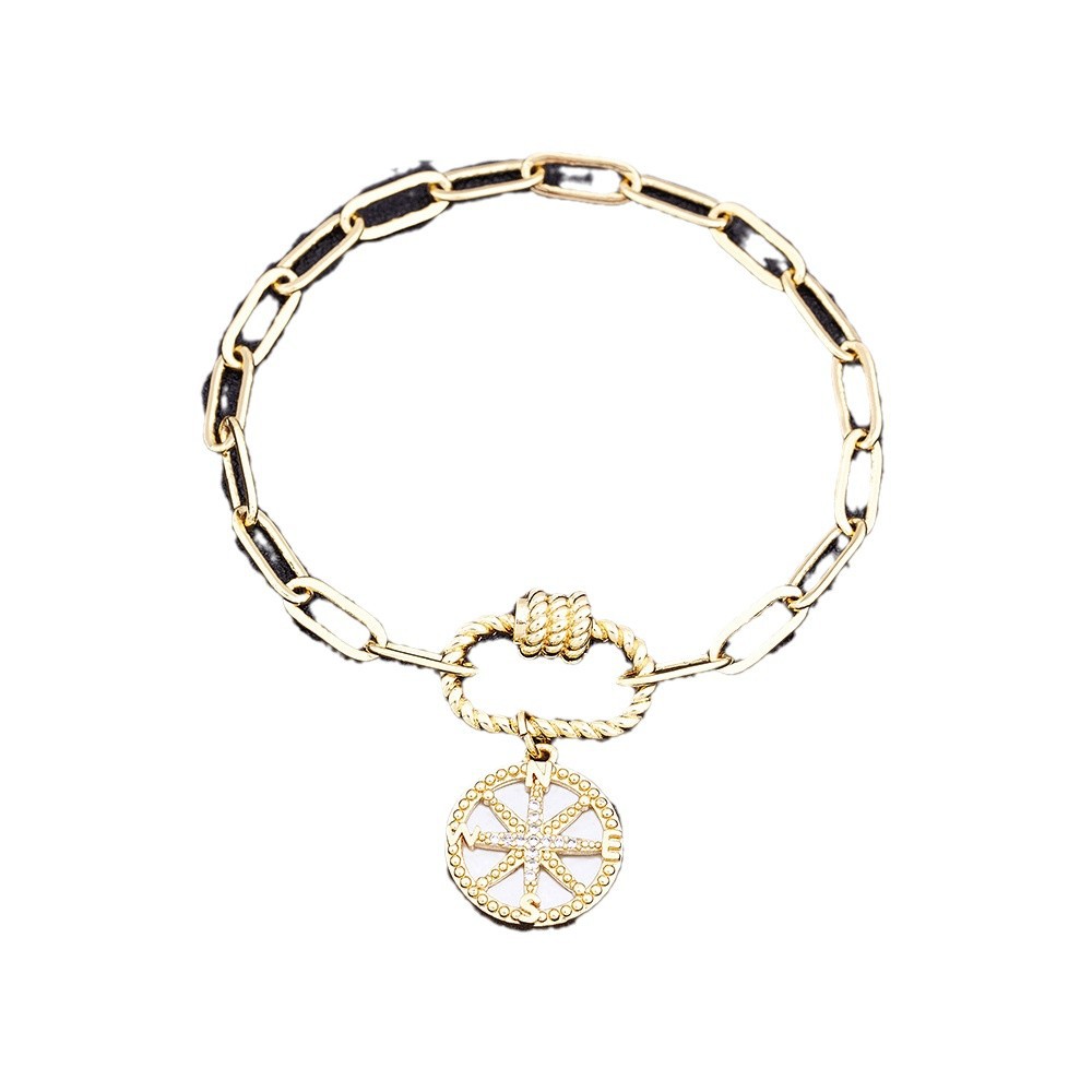 Round Waterproof Non Tarnish Bracelets For Unisex, Copper Material With 18K Real Gold Electroplated Plating 5