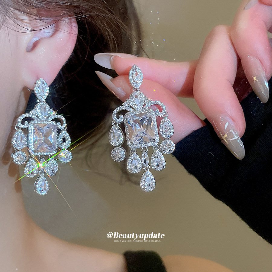 Silver Bird Earrings For Women Featuring Copper With Zircon Inlay And 304 Stainless Steel Ear Pins 3