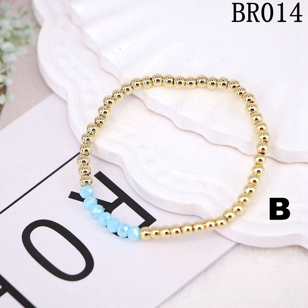 Geometric Copper Bracelet For Women With Electroplated Design Featuring Artificial Gemstones, Perfect For Anniversary 3