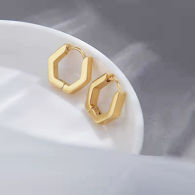 Geometric Earrings For Women Featuring 316 Stainless Steel Ear Pins With 18K Gold Plated 304 Stainless Steel And PVD Vacuum Plating 3