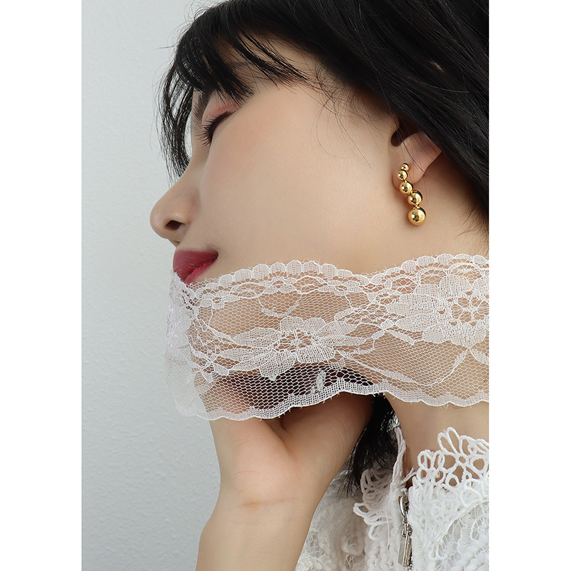 Geometric Stud Earrings For Women In 304 Stainless Steel With 18K Gold PVD Vacuum Plating