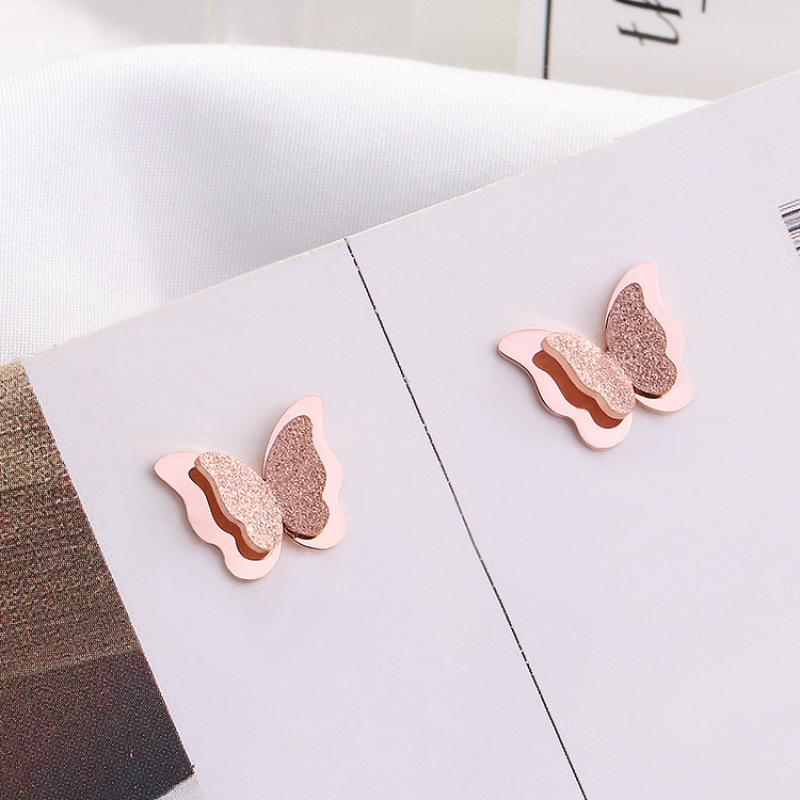 Animal Zodiac Titanium Steel Earrings For Women With 18K Gold Plated Design Featuring Plating Material, 1 Pair Stud Earrings 2
