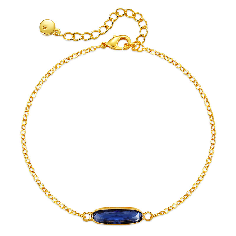 Geometric Copper Bracelets For Women Featuring Artificial Gemstones And 18K Gold Plated Design 2
