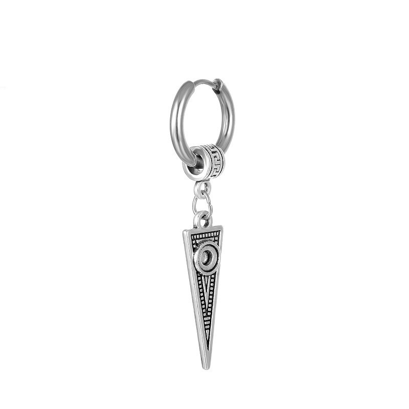 Geometric Stainless Steel Earrings For Unisex Featuring Polished Design Without Inlay 3