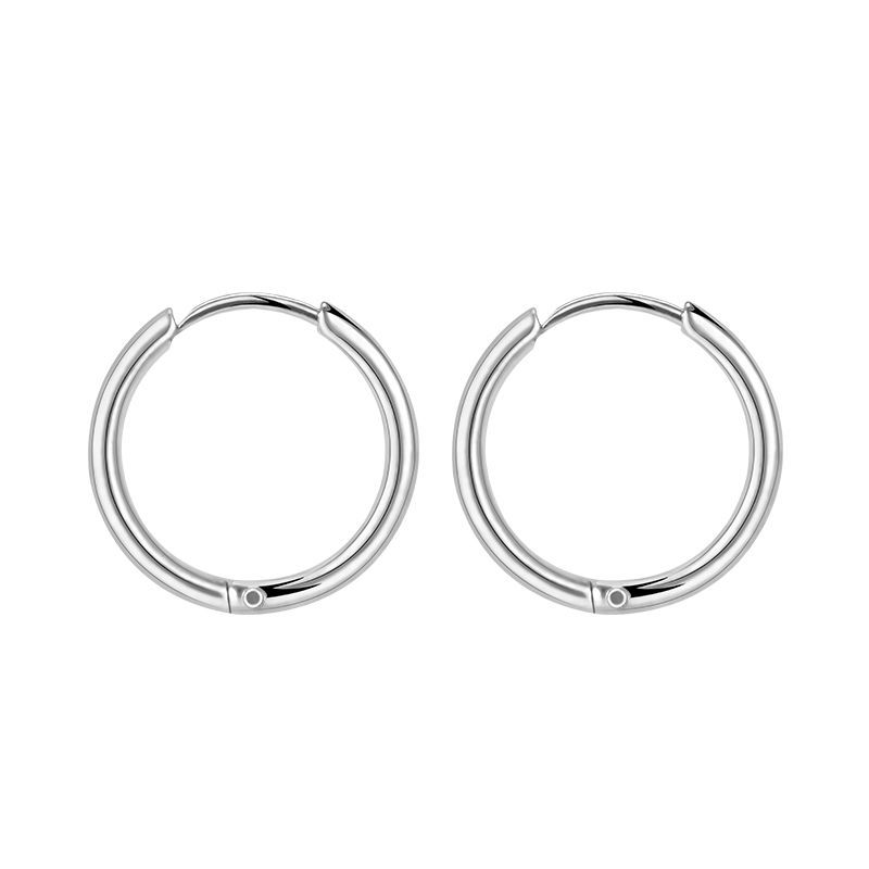 Geometric Hoop Earrings For Women In 304 Stainless Steel With 18K Real Gold PVD Coated Plating And 0.03µm Thickness, Stone-Free 3