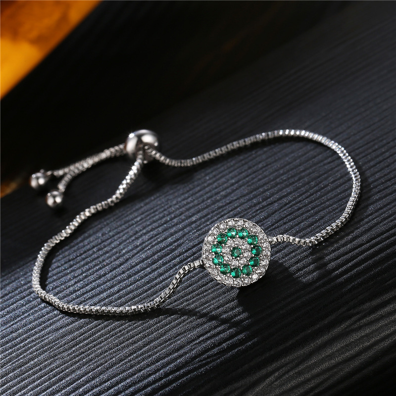 Electroplated Circle Bracelet For Women In Eco-friendly Copper With Artificial Gemstones, Featuring Kashi Jewelry Style 2
