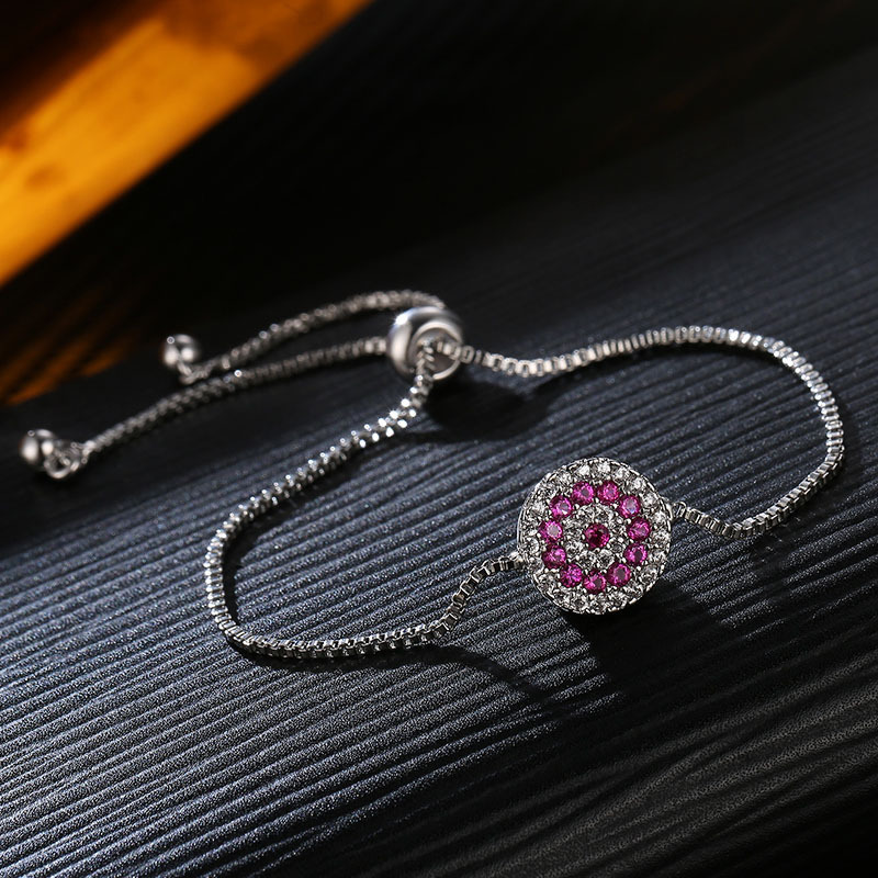 Electroplated Circle Bracelet For Women In Eco-friendly Copper With Artificial Gemstones, Featuring Kashi Jewelry Style 5