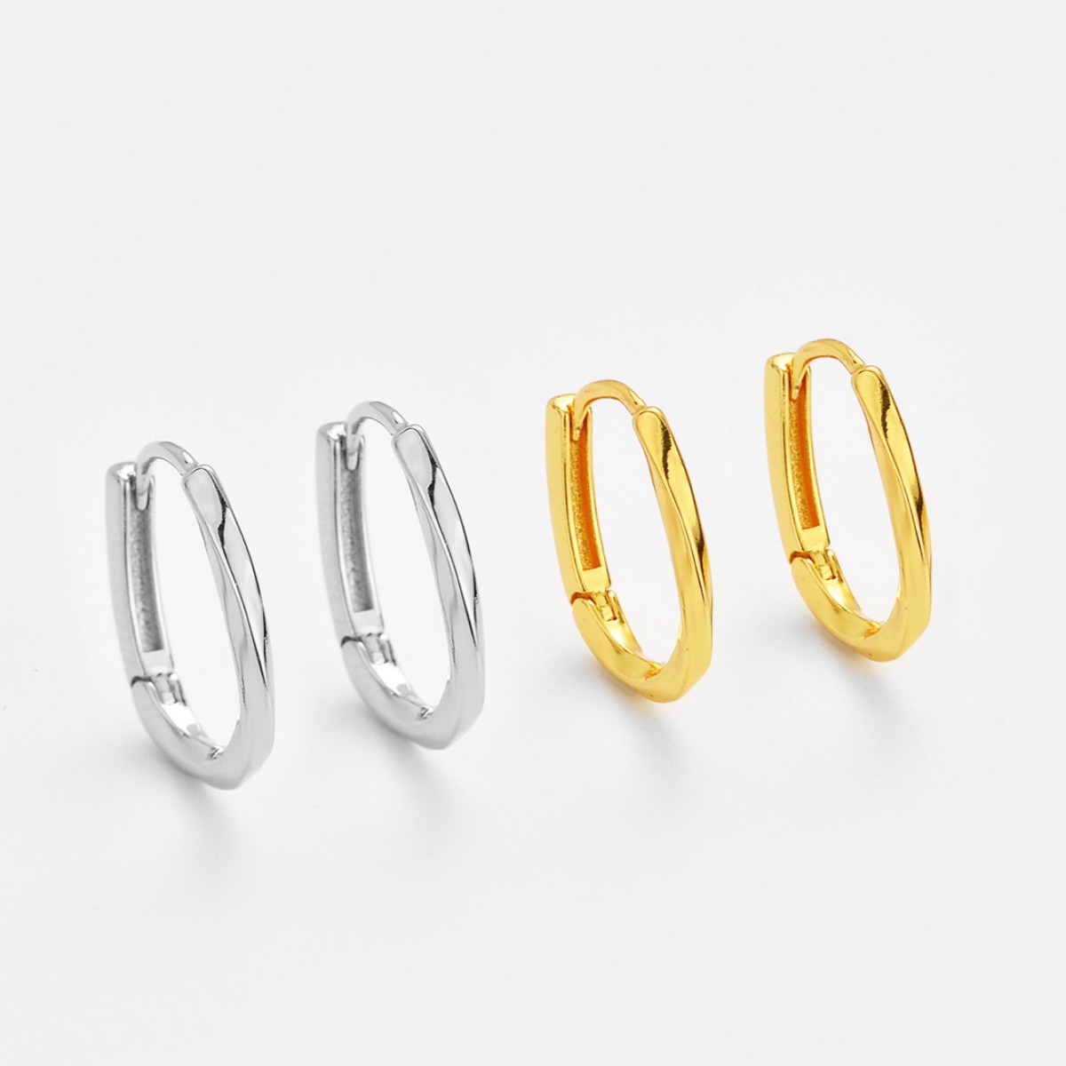 Simple Style Twist Earrings For Women In Copper Featuring Electroplated Craftsmanship