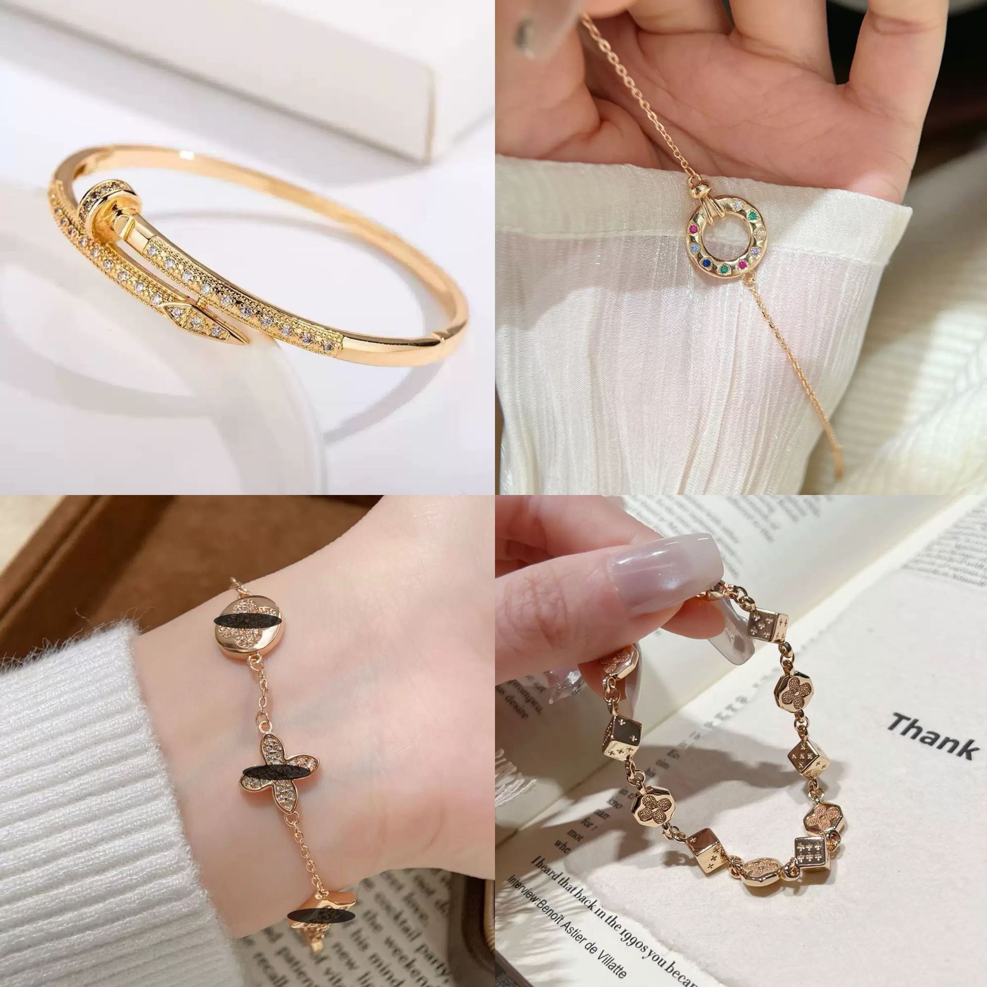 Snake Pattern Copper Wristband For Women With Electroplated Gold Plating And Artificial Gemstone Inlay Featuring Snake Chain 2