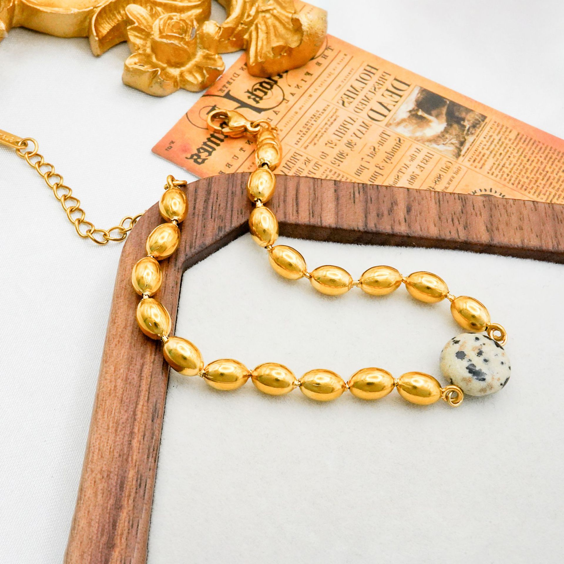 Spot Hip-Hop Bracelets For Women In 304 Stainless Steel With 18K Real Gold Plated Finish, Available In Gold 3