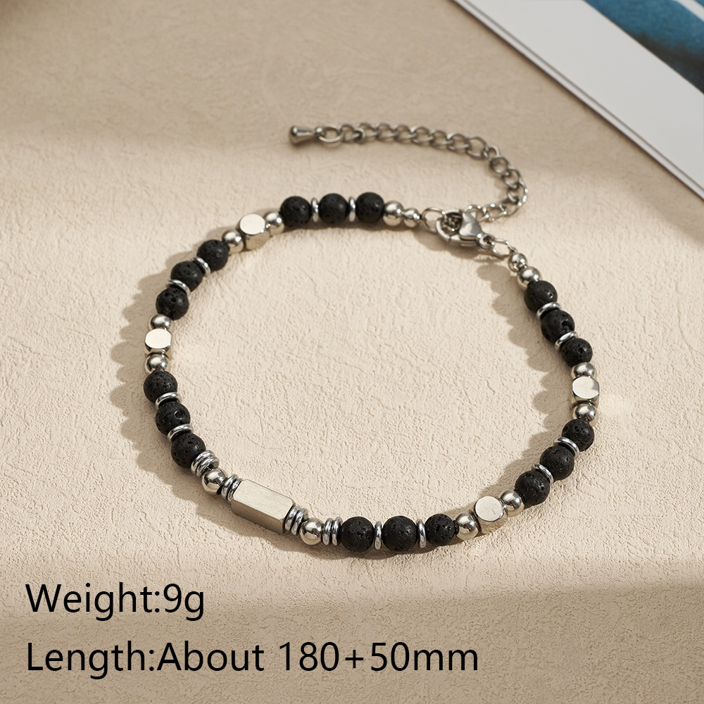 Square Copper Bracelets With Silver Plated Water Plating And 0.03µm Thickness Featuring Handmade Chain For Adults 4