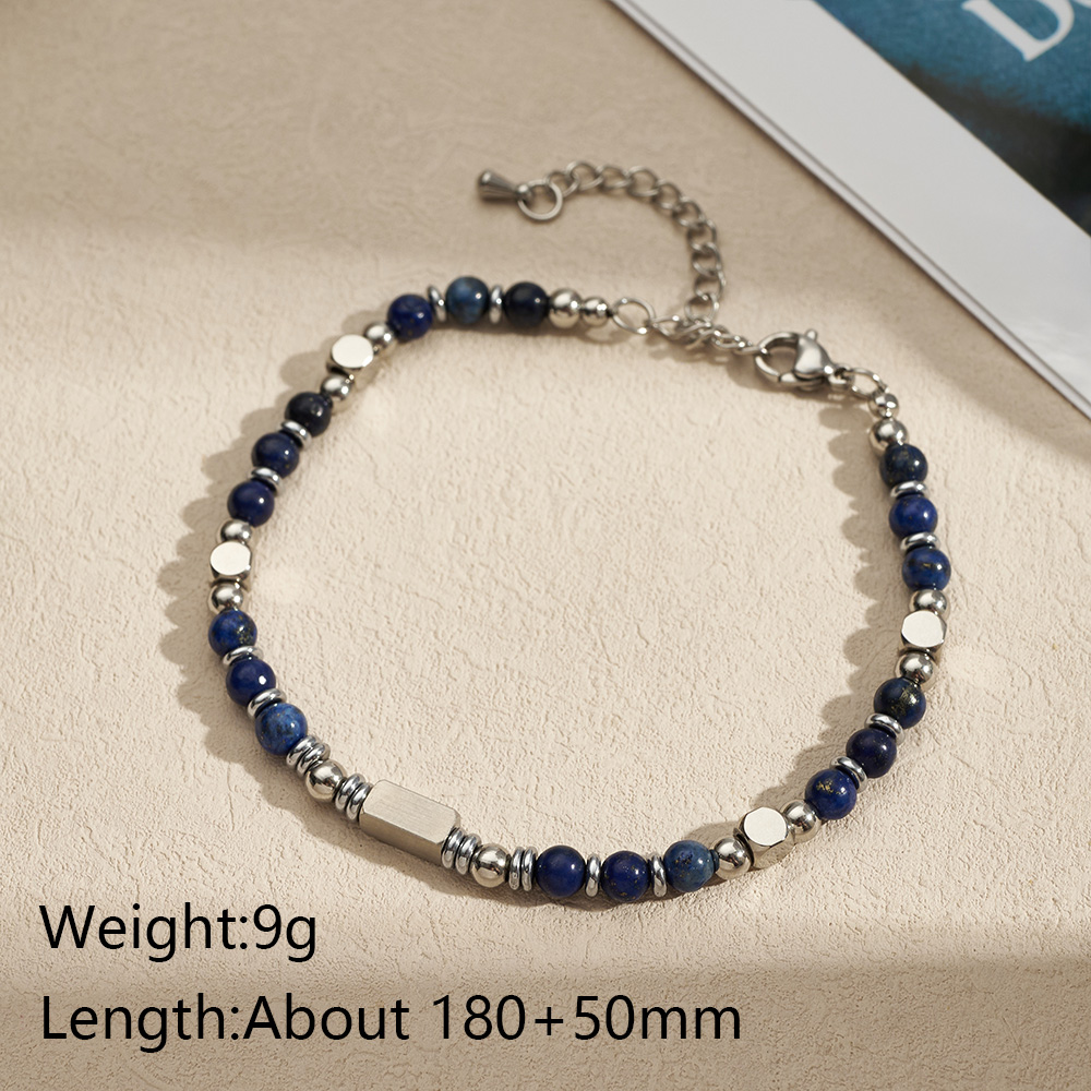 Square Copper Bracelets With Silver Plated Water Plating And 0.03µm Thickness Featuring Handmade Chain For Adults 6