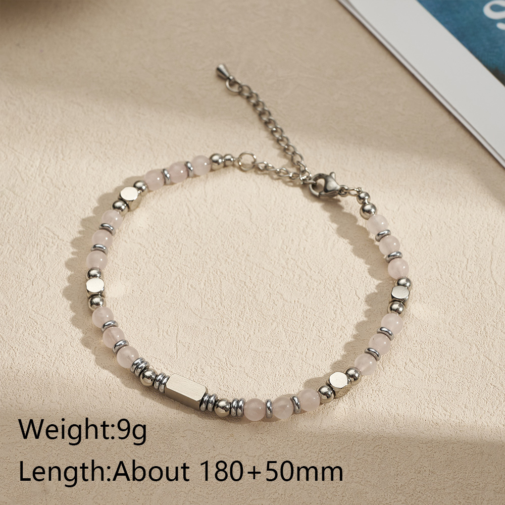 Square Copper Bracelets With Silver Plated Water Plating And 0.03µm Thickness Featuring Handmade Chain For Adults 8