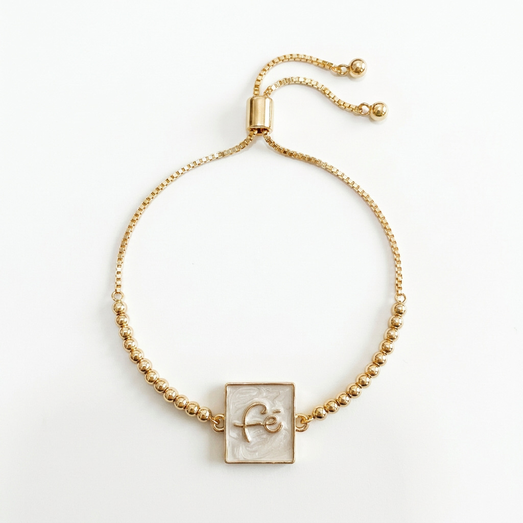 Square Enamel Bracelets For Women With Beaded Chain, Copper Material And 18K Real Gold Water Plating 4