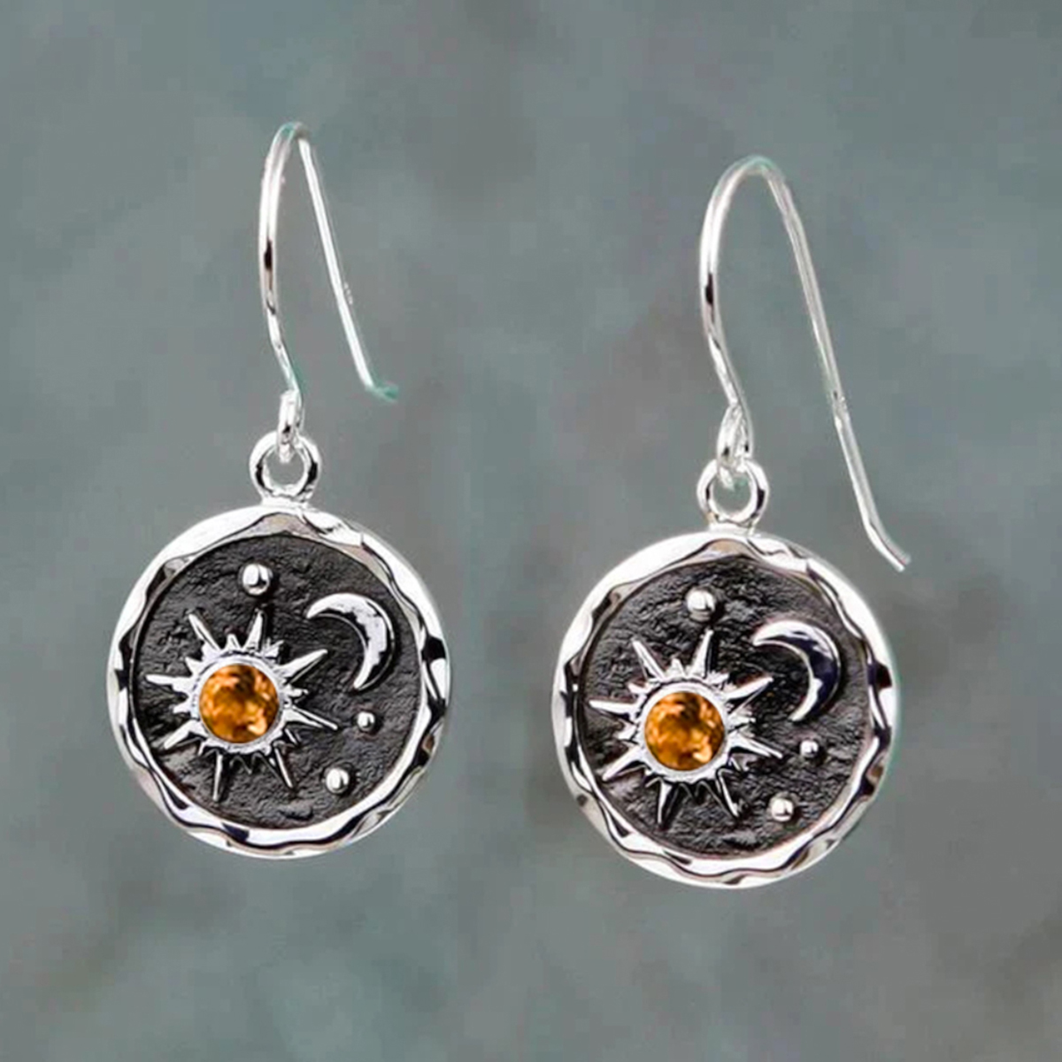 Star Enamel Drop Earrings In Copper With KC Golden Plated Water Plating And 0.03µm Thickness Featuring Zircon Inlay 10