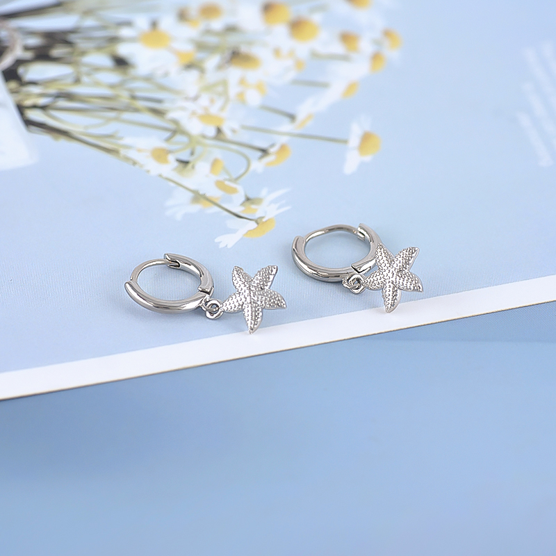 Starfish Hypoallergenic Earrings For Women With 0.03µm-0.05µm PVD Coated 18K Real Gold Plated Copper 4