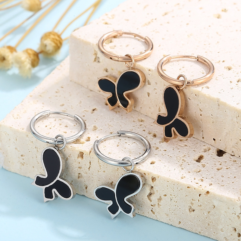 Electroplated Animal Drop Earrings For Women In 18K Gold Plated 304 Stainless Steel With Acrylic Inlay And PVD Coating 2