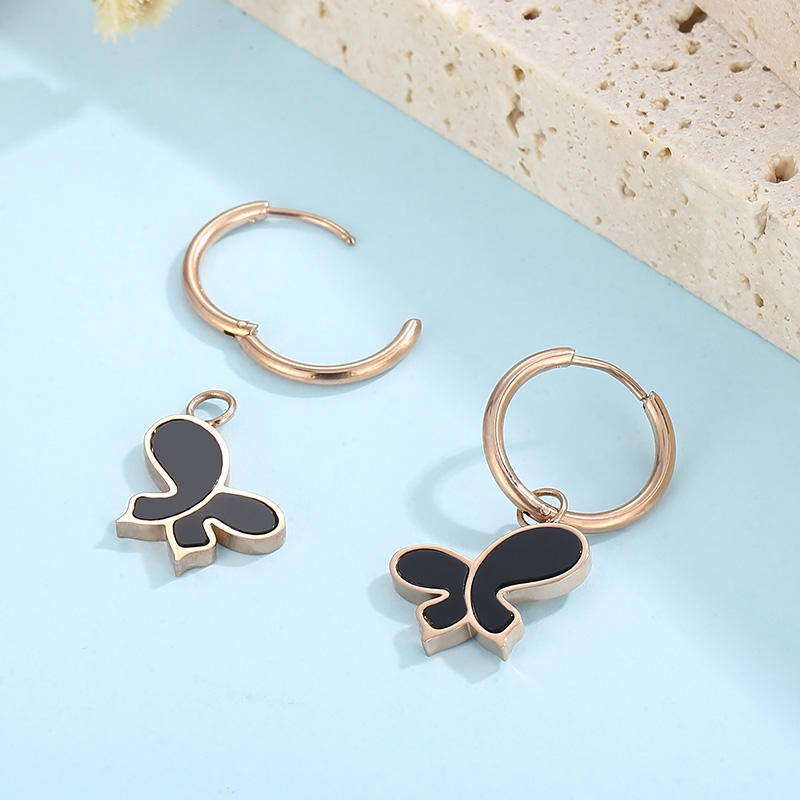 Electroplated Animal Drop Earrings For Women In 18K Gold Plated 304 Stainless Steel With Acrylic Inlay And PVD Coating 5