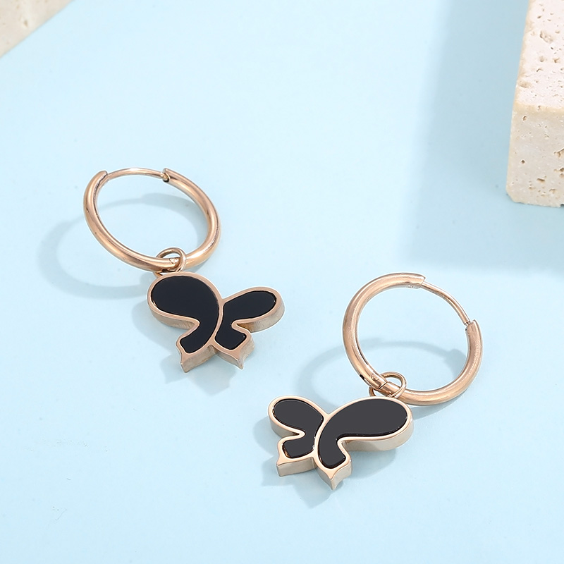 Electroplated Animal Drop Earrings For Women In 18K Gold Plated 304 Stainless Steel With Acrylic Inlay And PVD Coating 6