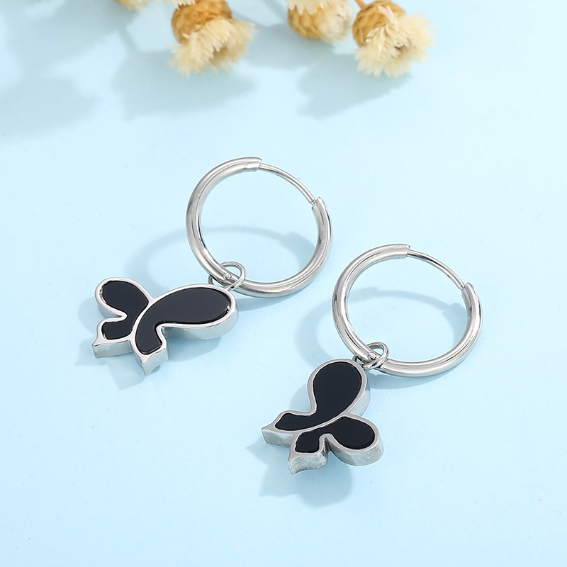 Electroplated Animal Drop Earrings For Women In 18K Gold Plated 304 Stainless Steel With Acrylic Inlay And PVD Coating 7