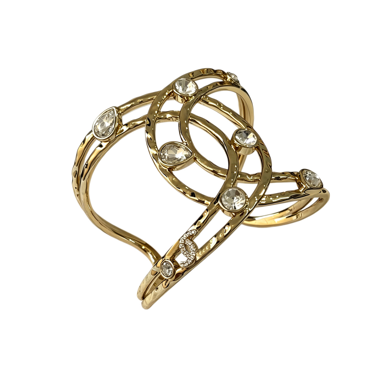 Sweet Letter Bangle In Copper With Golden Electroplated Finish, Featuring Stretch Adjustable Clasp 5
