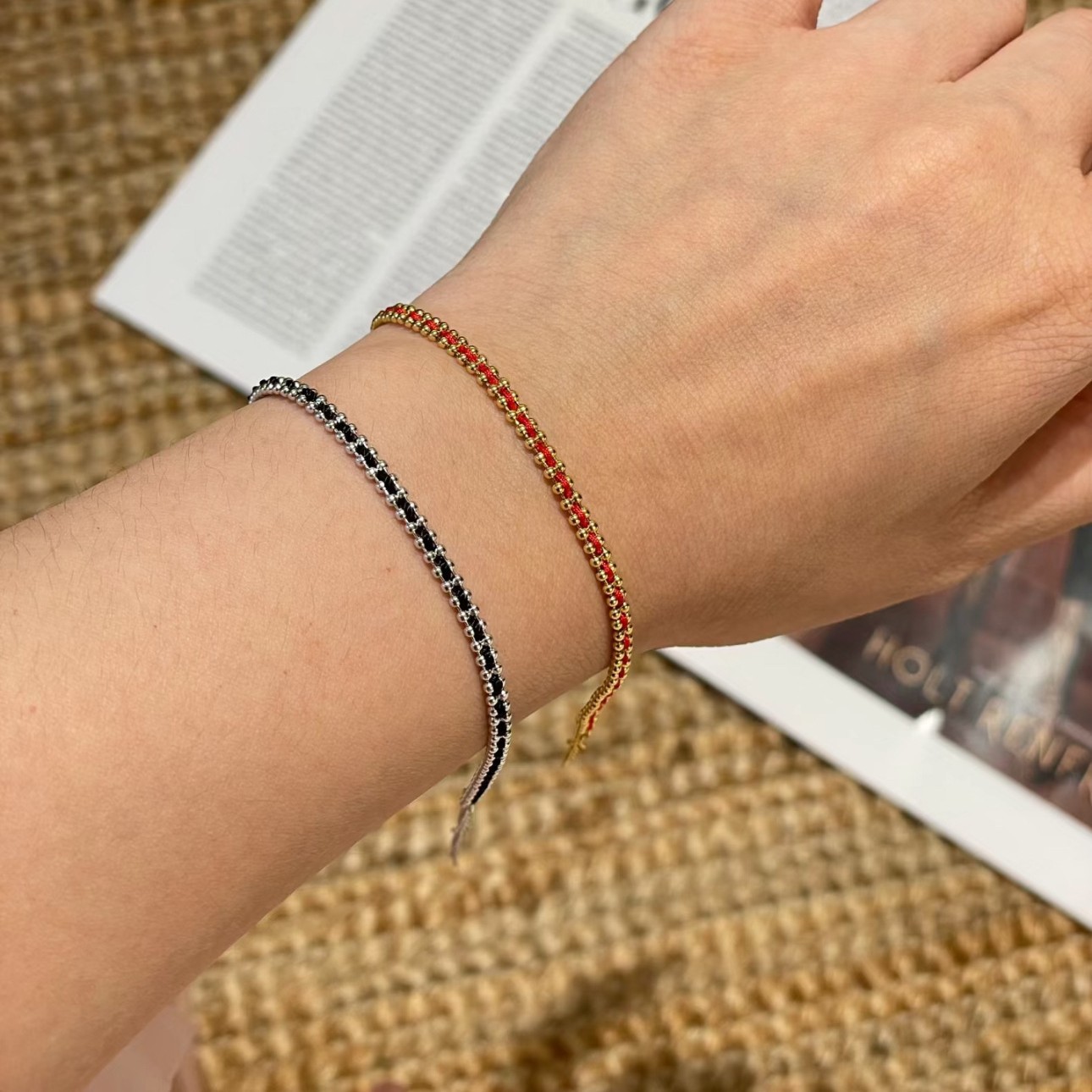 Sweet Red Line Bracelet For Women Featuring Copper Rope Chain With Electroplated Gold Plating 4