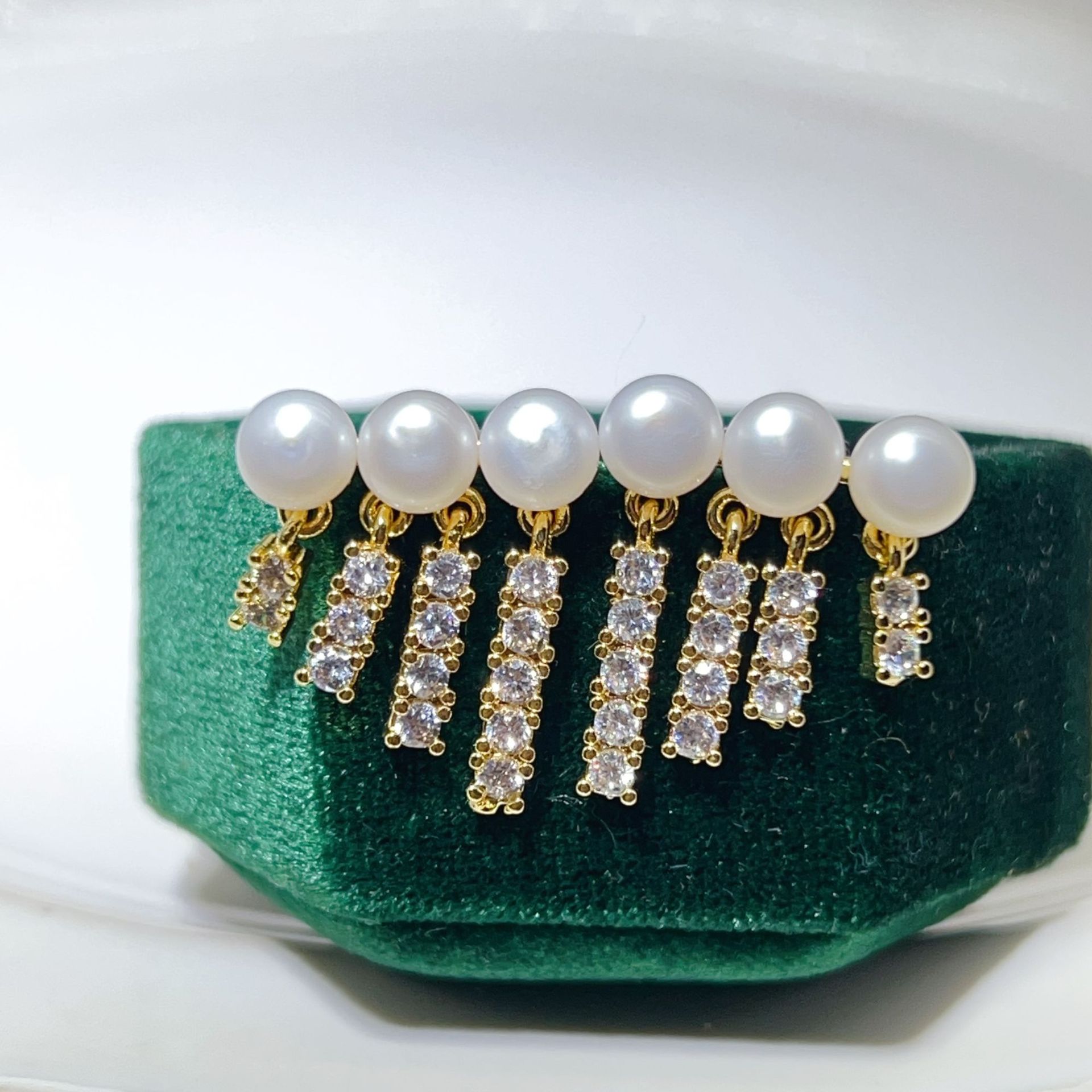 Tassel Earrings For Women In White Featuring Copper Craft And Zircon Inlay With 925 Sterling Silver Ear Pins 3