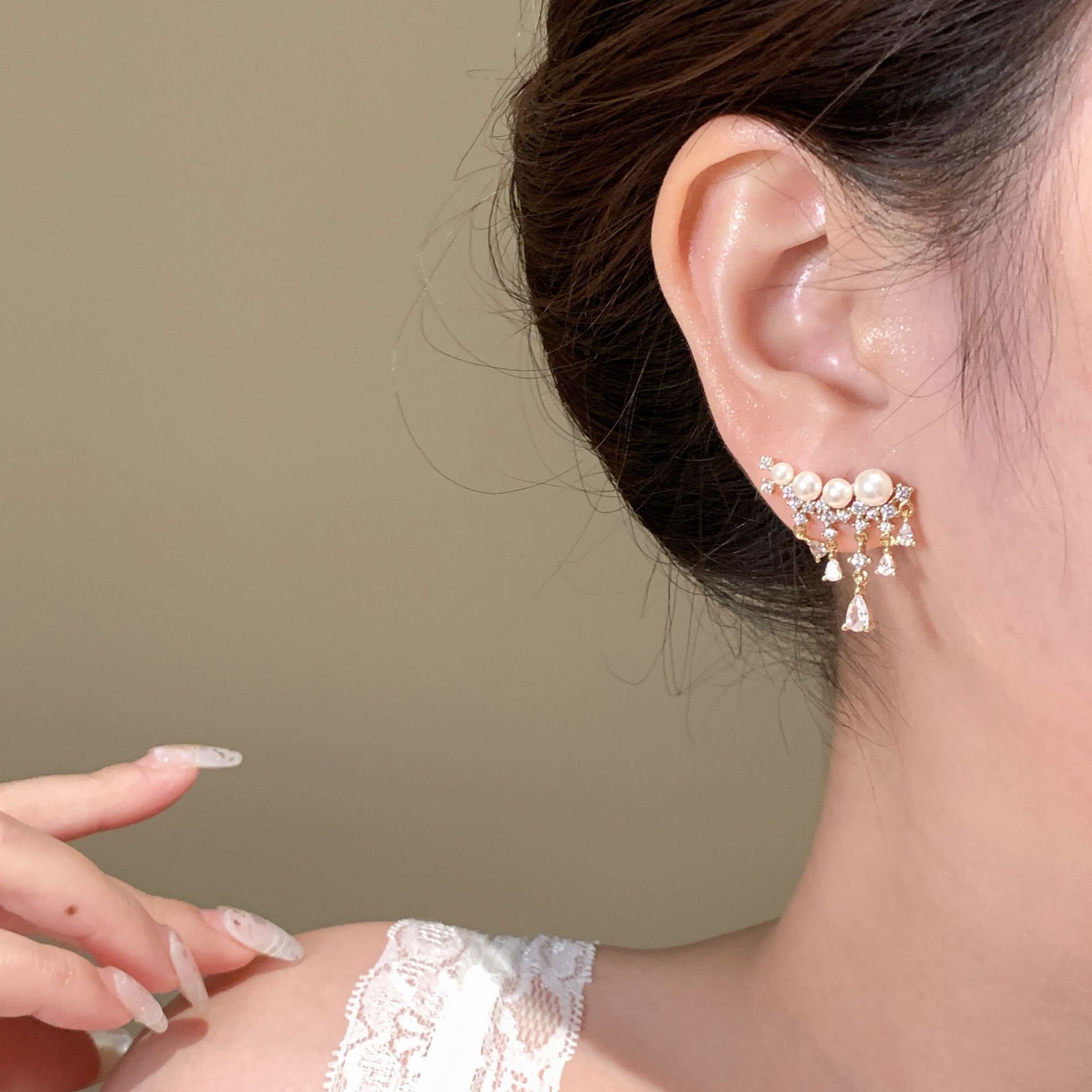 Tassel Earrings For Women With 925 Sterling Silver Posts, Copper Body, 14K Real Gold Plated And Zircon Inlay 2
