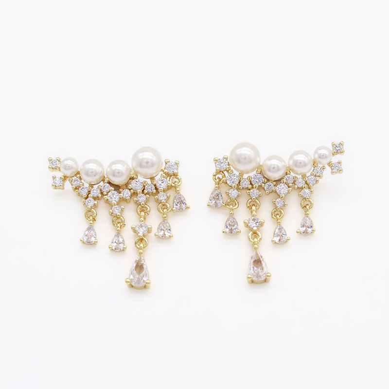 Tassel Earrings For Women With 925 Sterling Silver Posts, Copper Body, 14K Real Gold Plated And Zircon Inlay 5