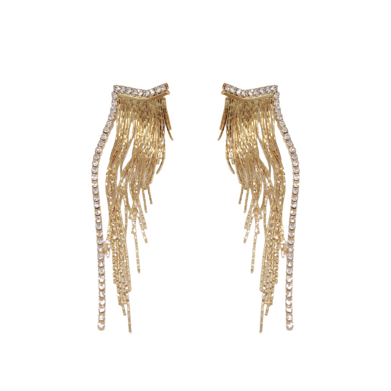 Tassel Stud Earrings For Women With Copper Craft And Zircon Inlay Featuring 925 Sterling Silver Posts 5