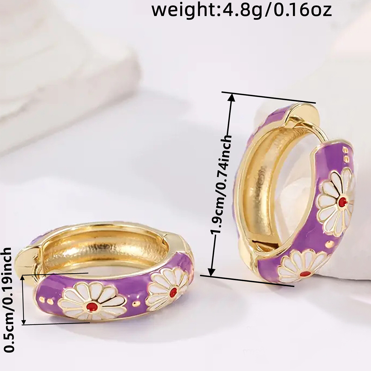 Three-dimensional Flower Earrings In Copper With KC Golden Water Plating Featuring 0.03µm Thick Coating 6