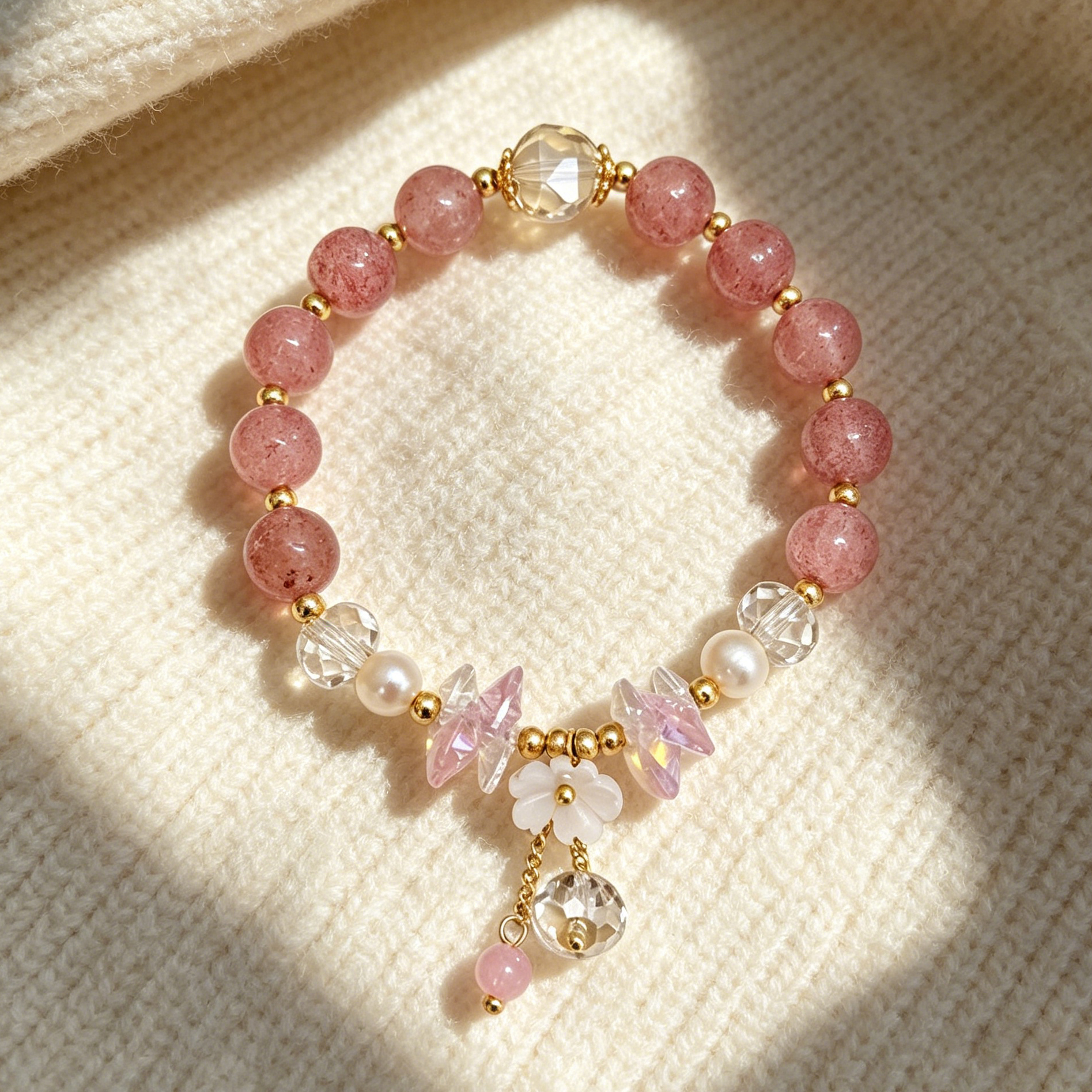 Three-dimensional Geometric Bracelets For Women, Copper Material With Golden Electroplated Finish And Artificial Crystal Inlay