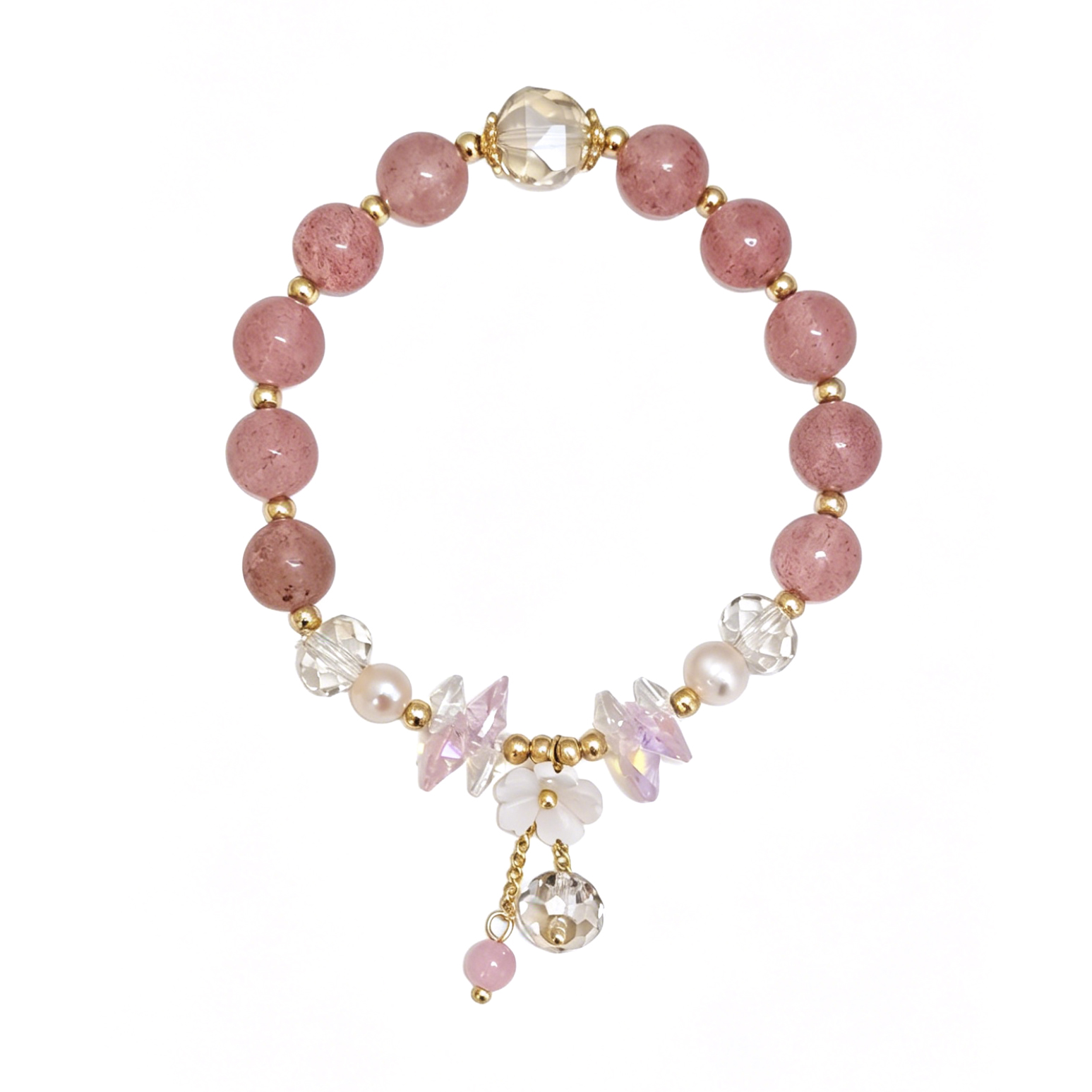 Three-dimensional Geometric Bracelets For Women, Copper Material With Golden Electroplated Finish And Artificial Crystal Inlay 8