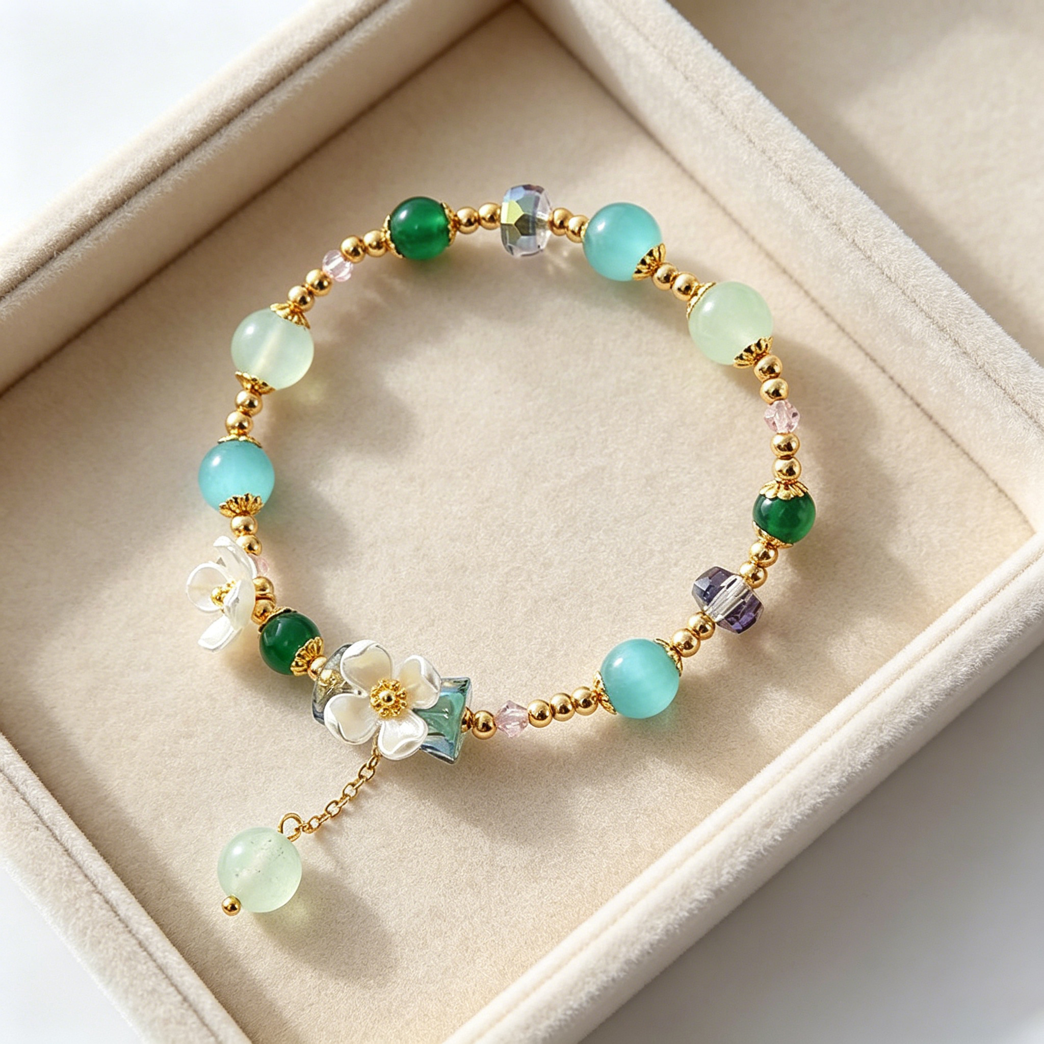 Three-dimensional Geometric Bracelets For Women In Golden Plated Copper With Artificial Crystal Inlay, Electroplated Finish