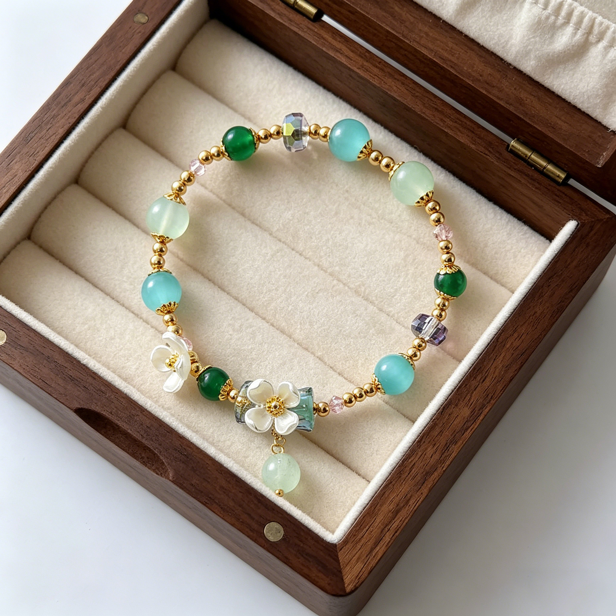 Three-dimensional Geometric Bracelets For Women In Golden Plated Copper With Artificial Crystal Inlay, Electroplated Finish 4