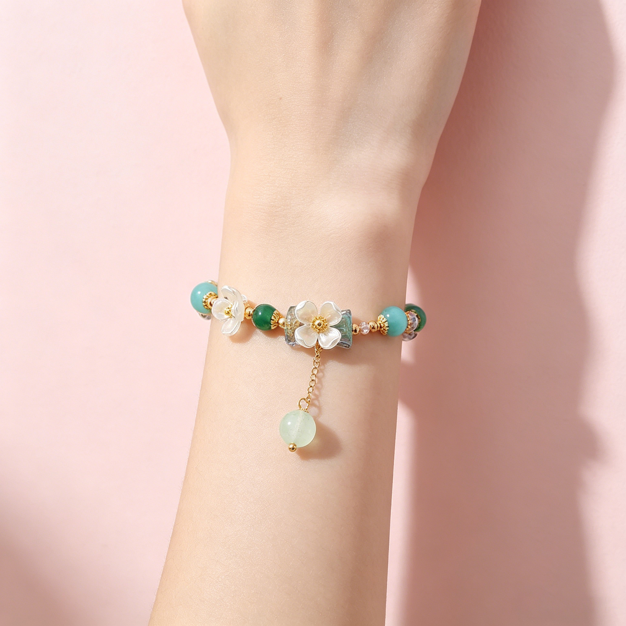 Three-dimensional Geometric Bracelets For Women In Golden Plated Copper With Artificial Crystal Inlay, Electroplated Finish 6
