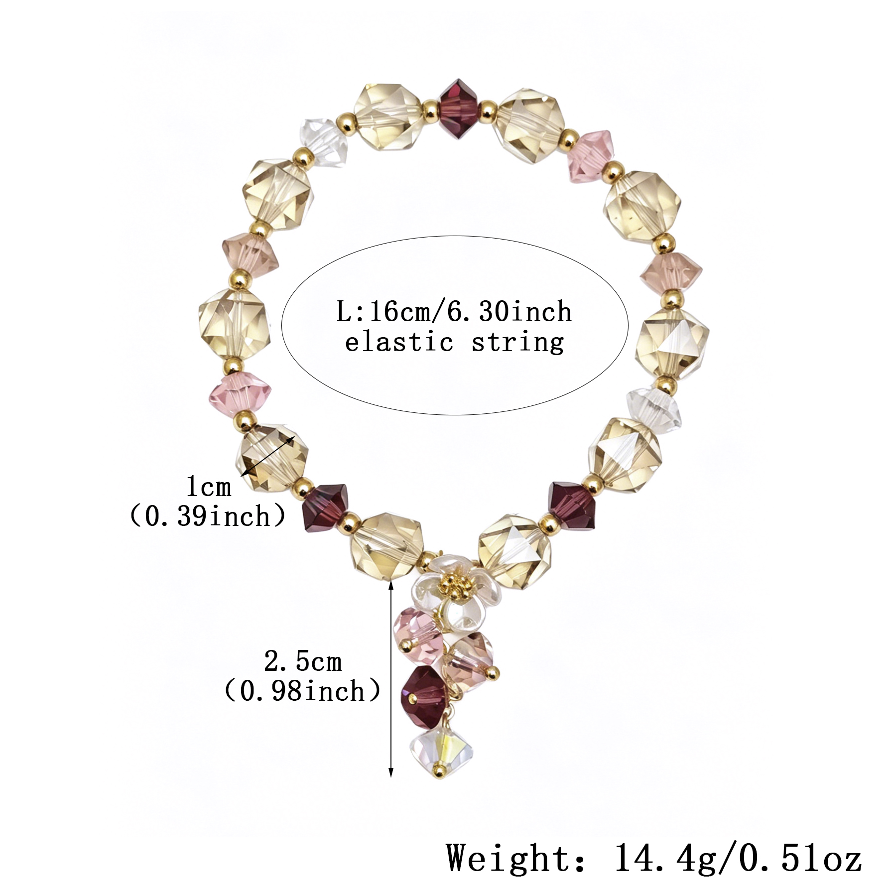 Three-dimensional Geometric Copper Bracelet For Women With Golden Plated Electroplated Finish And Cat's Eye Stone Inlay 3