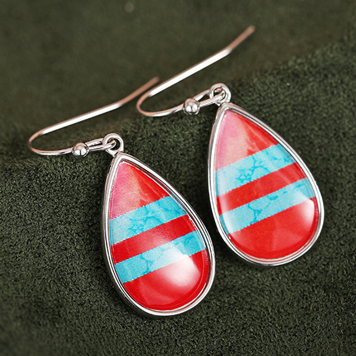 Three-dimensional Geometric Copper Earrings With White K Water Plating And 0.03µm Thickness, Drop Earrings 7