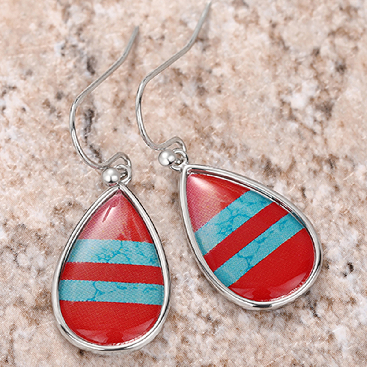 Three-dimensional Geometric Copper Earrings With White K Water Plating And 0.03µm Thickness, Drop Earrings 8