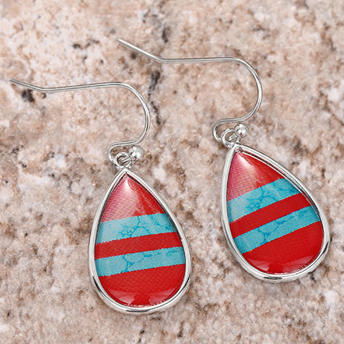 Three-dimensional Geometric Copper Earrings With White K Water Plating And 0.03µm Thickness, Drop Earrings 9