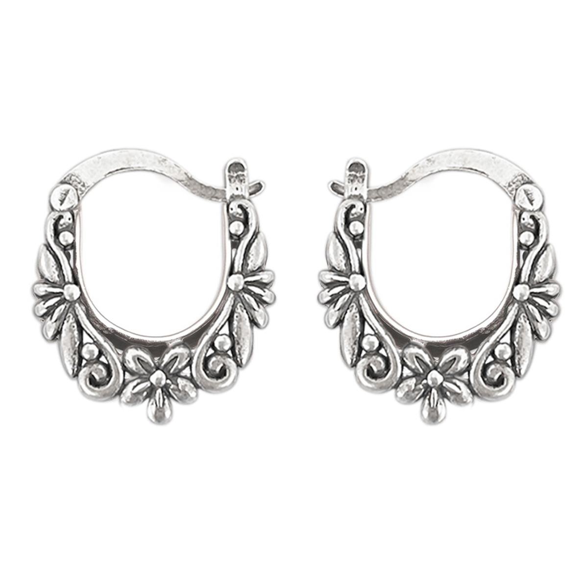 Three-dimensional Geometric Earrings In Copper With White K Water Plating Featuring 0.03µm Thick Coating 2