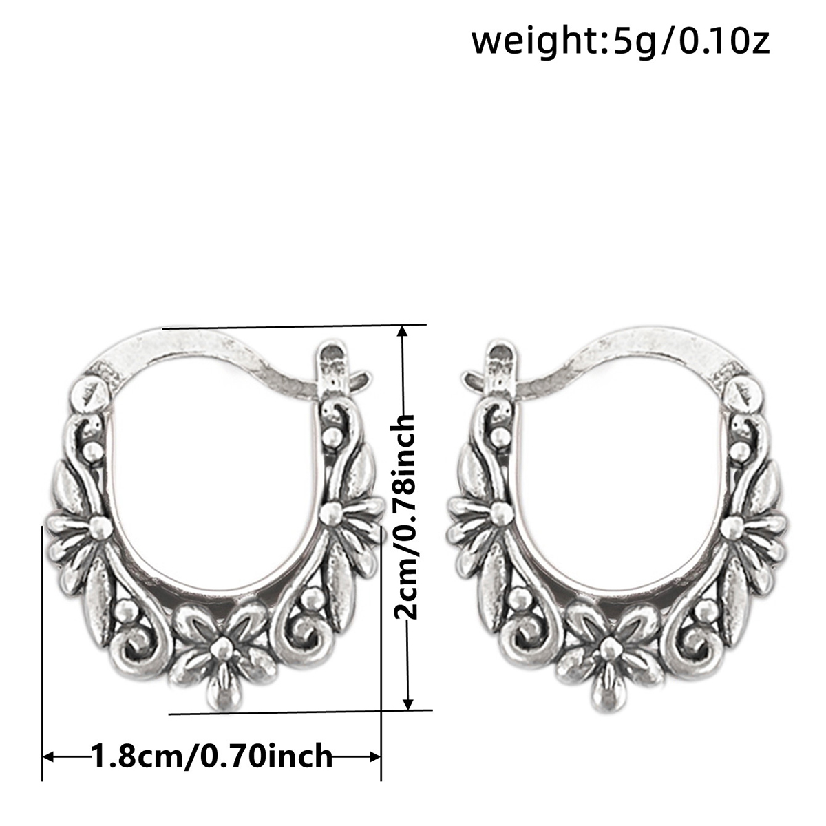 Three-dimensional Geometric Earrings In Copper With White K Water Plating Featuring 0.03µm Thick Coating 4