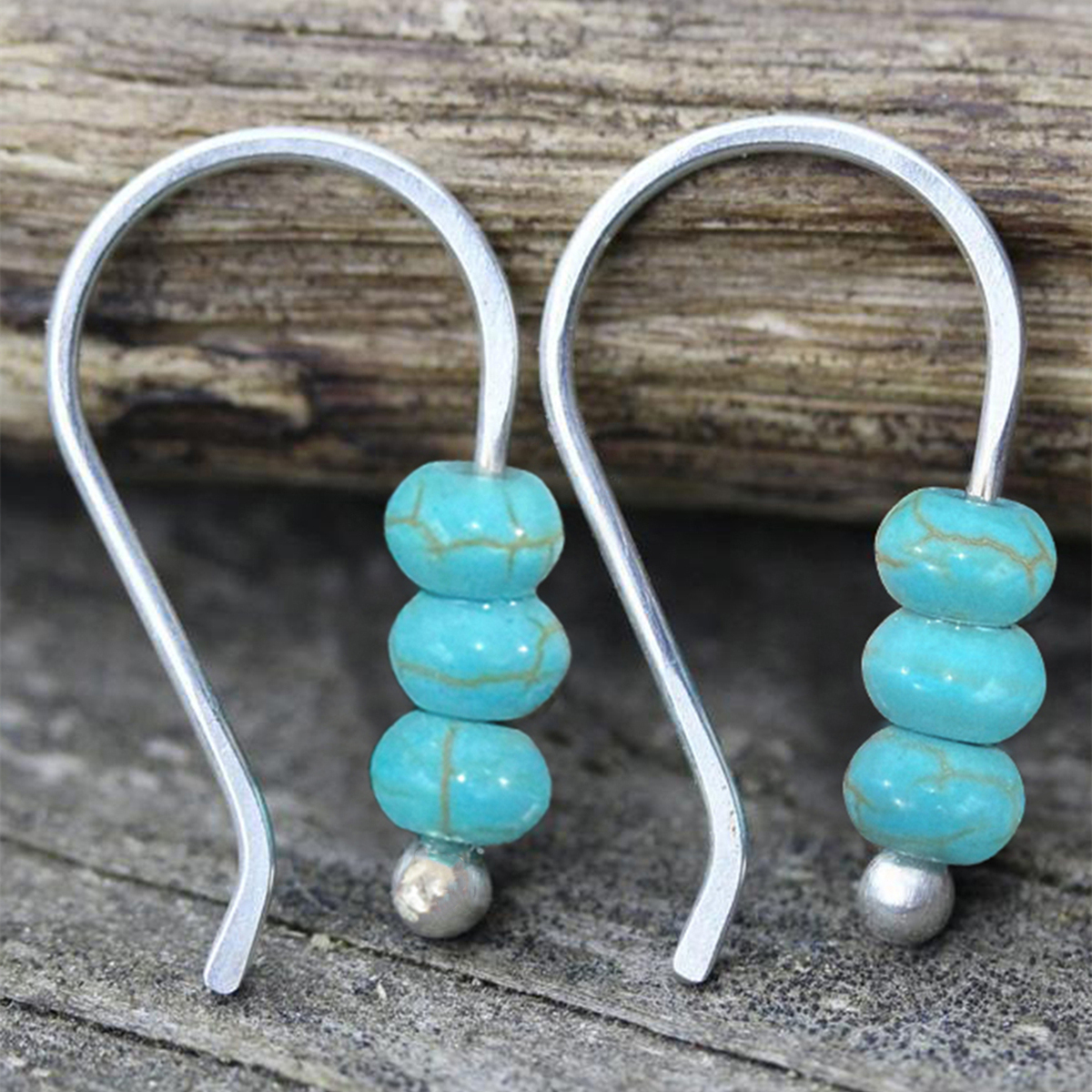 Three-dimensional Geometric Earrings In Copper With White K Plated Water Plating Featuring 0.03µm Thick Coating